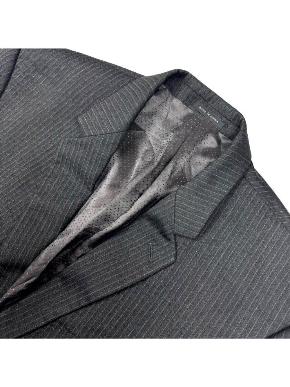 Alfani Men’s Wool Cashmere Blend 2-Button Blazer Gray Stripe • 46L